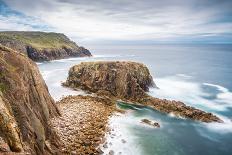 Enys Dodnan and the Armed Knight rock formations at Lands End, England-Andrew Michael-Photographic Print