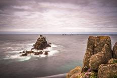 Enys Dodnan and the Armed Knight rock formations at Lands End, England-Andrew Michael-Photographic Print