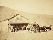 Echo City, Utah Territory Stagecoach And Stop, ca. 1869-Andrew Russell-Art Print