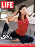 Actress Eva Longoria in One-legged Pigeon Yoga Pose, January 21, 2005-Andrew Southam-Stretched Canvas