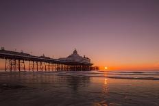 Brighton Pier and beach at sunrise, Brighton, East Sussex, Sussex, England, United Kingdom, Europe-Andrew Sproule-Photographic Print