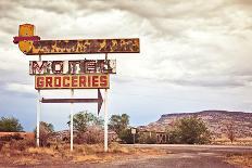Old Motel Sign on Route 66, USA-Andrey Bayda-Photographic Print