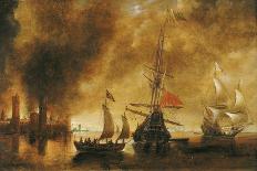 A Dutch Yacht Race, off the Coast of Northern Europe. Oil on Canvas, around 1630 by Andries Van Eer-Andries van Eertvelt-Laminated Giclee Print