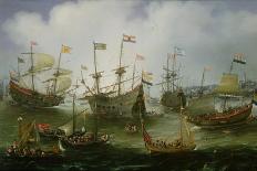 A Dutch Yacht Race, off the Coast of Northern Europe. Oil on Canvas, around 1630 by Andries Van Eer-Andries van Eertvelt-Giclee Print