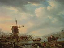 View of Dordrecht (Oil on Canvas)-Andries Vermeulen-Giclee Print