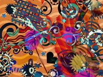 Abstract Digital Painting, Colorful Graffiti Collage-Andriy Zholudyev-Art Print