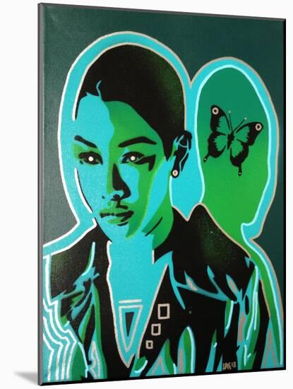 Android V Butterfly-Abstract Graffiti-Mounted Giclee Print