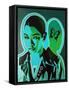 Android V Butterfly-Abstract Graffiti-Framed Stretched Canvas