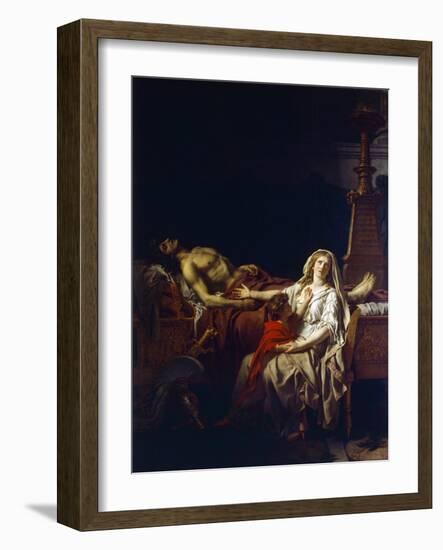 Andromache Mourning over Body of Hector-Jacques-Louis David-Framed Giclee Print