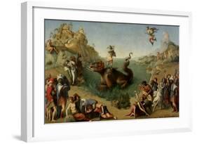 Andromeda Freed by Perseus, 1510-1515-Piero di Cosimo-Framed Giclee Print