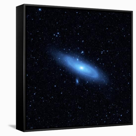 Andromeda Galaxy's Older Stellar Population in Blue-null-Framed Stretched Canvas