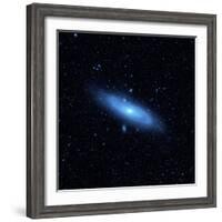 Andromeda Galaxy's Older Stellar Population in Blue-null-Framed Photographic Print