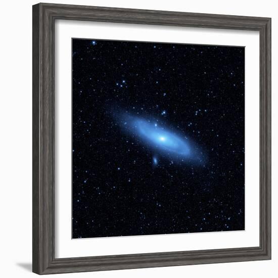 Andromeda Galaxy's Older Stellar Population in Blue-null-Framed Photographic Print