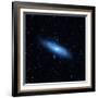 Andromeda Galaxy's Older Stellar Population in Blue-null-Framed Photographic Print