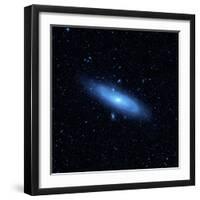 Andromeda Galaxy's Older Stellar Population in Blue-null-Framed Photographic Print