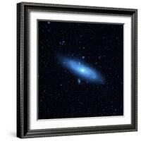 Andromeda Galaxy's Older Stellar Population in Blue-null-Framed Photographic Print