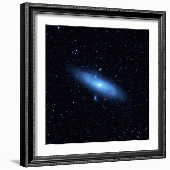 Andromeda Galaxy's Older Stellar Population in Blue-null-Framed Photographic Print