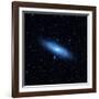 Andromeda Galaxy's Older Stellar Population in Blue-null-Framed Photographic Print