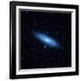 Andromeda Galaxy's Older Stellar Population in Blue-null-Framed Photographic Print