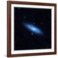 Andromeda Galaxy's Older Stellar Population in Blue-null-Framed Photographic Print