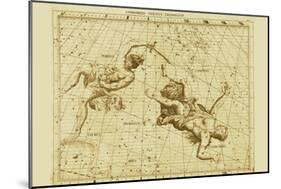 Andromeda Perseus Triangulum-Sir John Flamsteed-Mounted Art Print