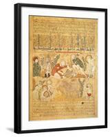 Andromenadros, the Pharmacist, Surveys Agricultural Work, Miniature from the Book of Antidotes-null-Framed Giclee Print