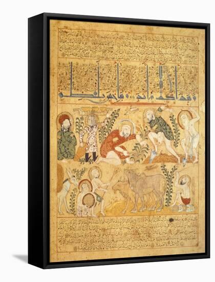 Andromenadros, the Pharmacist, Surveys Agricultural Work, Miniature from the Book of Antidotes-null-Framed Stretched Canvas