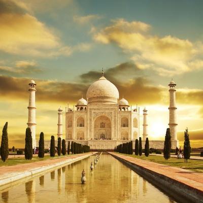 Taj Mahal Palace In India On Sunrise