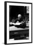 Andy at Typewriter, The Factory, NYC, circa 1965-Andy Warhol/ Nat Finkelstein-Framed Art Print