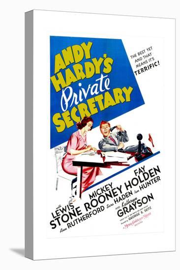Andy Hardy's Private Secretary, Kathryn Grayson, Mickey Rooney, 1941-null-Stretched Canvas