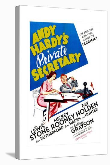 Andy Hardy's Private Secretary, Kathryn Grayson, Mickey Rooney, 1941-null-Stretched Canvas