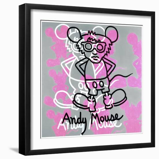 Andy Mouse 1985-Keith Haring-Framed Premium Giclee Print