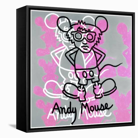 Andy Mouse 1985-Keith Haring-Framed Stretched Canvas