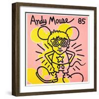 Andy Mouse 1985-Keith Haring-Framed Giclee Print