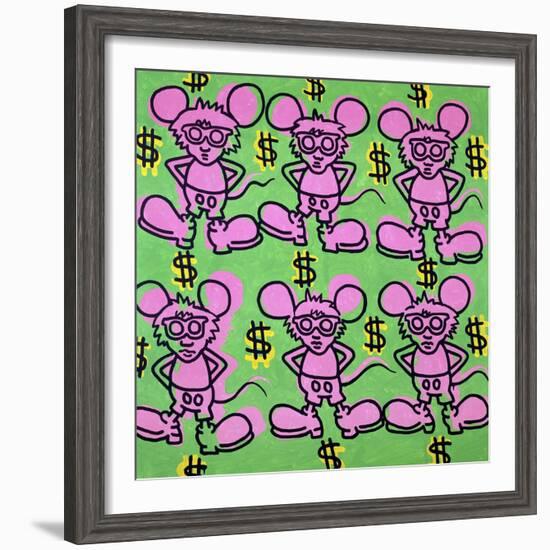 Andy Mouse 1985-Keith Haring-Framed Giclee Print