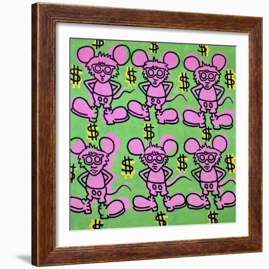 Andy Mouse 1985-Keith Haring-Framed Giclee Print