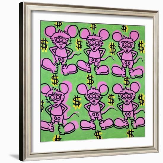 Andy Mouse 1985-Keith Haring-Framed Giclee Print