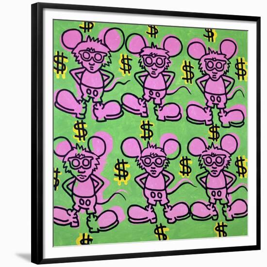 Andy Mouse 1985-Keith Haring-Framed Giclee Print