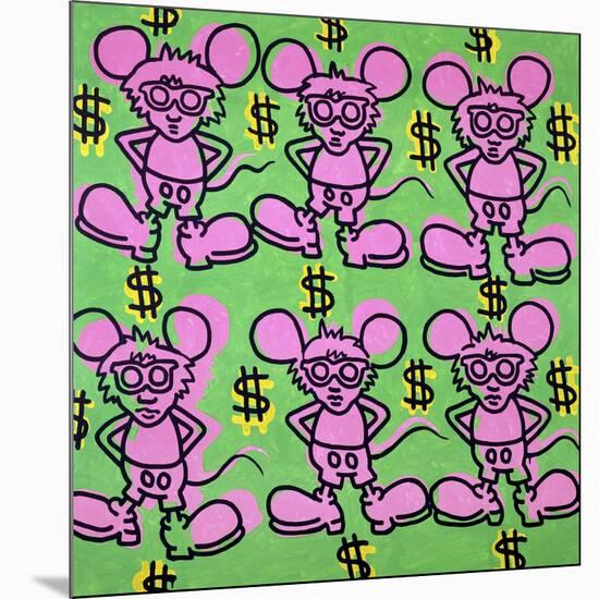 Andy Mouse 1985-Keith Haring-Mounted Giclee Print