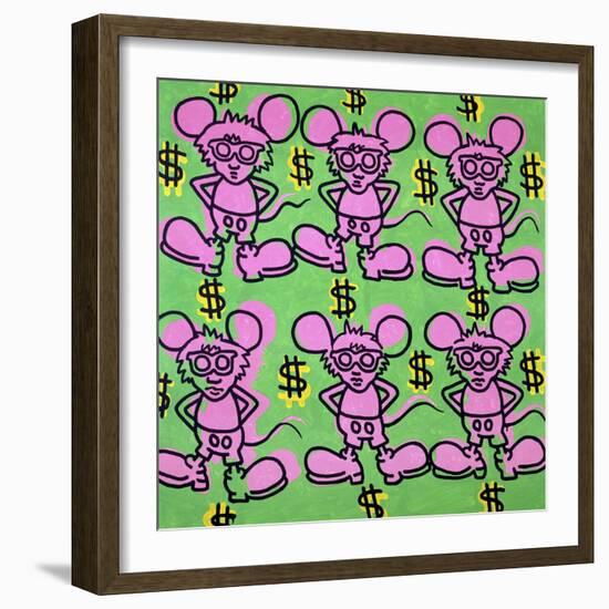 Andy Mouse 1985-Keith Haring-Framed Giclee Print