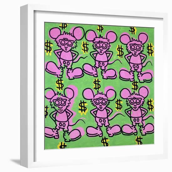 Andy Mouse 1985-Keith Haring-Framed Giclee Print