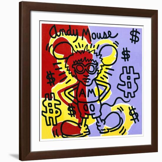 Andy Mouse 1985-Keith Haring-Framed Giclee Print