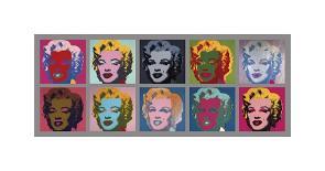 Ten Marilyns, c.1967-Andy Warhol-Giclee Print