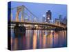 Andy Warhol Bridge (7th Street Bridge) over the Allegheny River, Pittsburgh, Pennsylvania, United S-Richard Cummins-Stretched Canvas