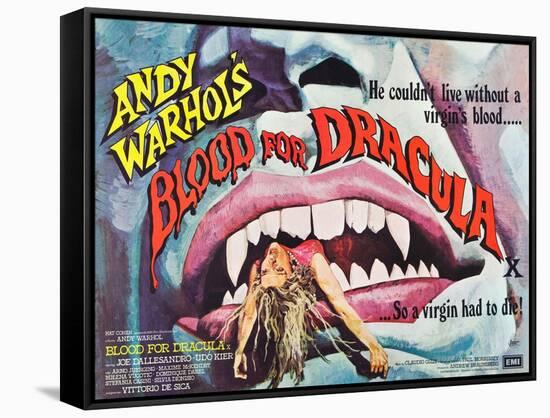 Andy Warhol's Young Dracula, (aka Andy Warhol's Dracula, aka Blood for Dracula), poster art, 1974-null-Framed Stretched Canvas