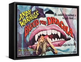 Andy Warhol's Young Dracula, (aka Andy Warhol's Dracula, aka Blood for Dracula), poster art, 1974-null-Framed Stretched Canvas