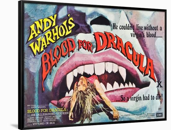 Andy Warhol's Young Dracula, (aka Andy Warhol's Dracula, aka Blood for Dracula), poster art, 1974-null-Framed Poster