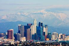 Los Angeles with Snowy Mountains in the Background-Andy777-Mounted Photographic Print