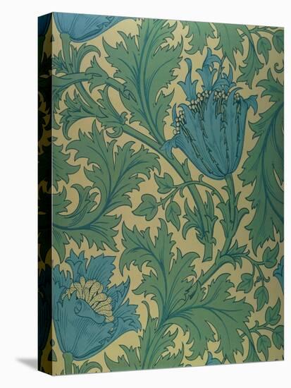 Anemone' Design-William Morris-Stretched Canvas