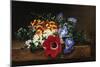 Anemone, White Spirea, Calceolaria and Blue Geranium-Johan Laurentz Jensen-Mounted Giclee Print